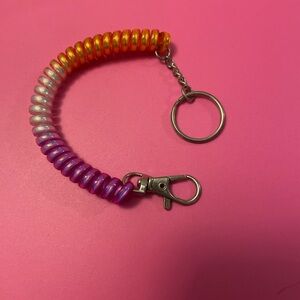 Source Unknown Multicolor Spiral Keychain Bracelet